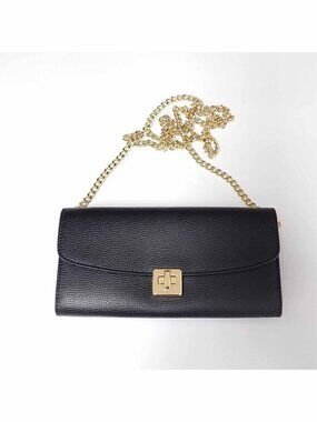 Kate Spade Phoebe Refined Grain Leather Turnlock Wallet On A Chain